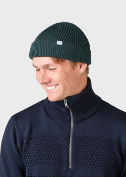 Klitmøller Collective ApS Fine short beanie Beanies Moss Green