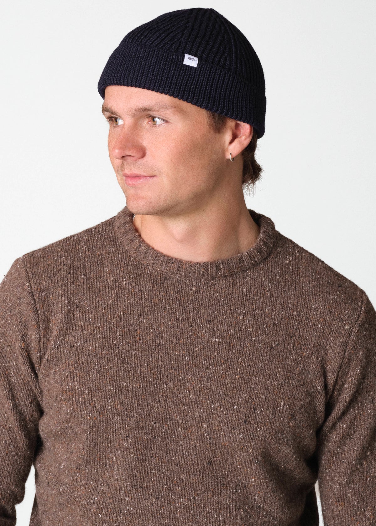 Klitmøller Collective ApS Fine short beanie Beanies Navy