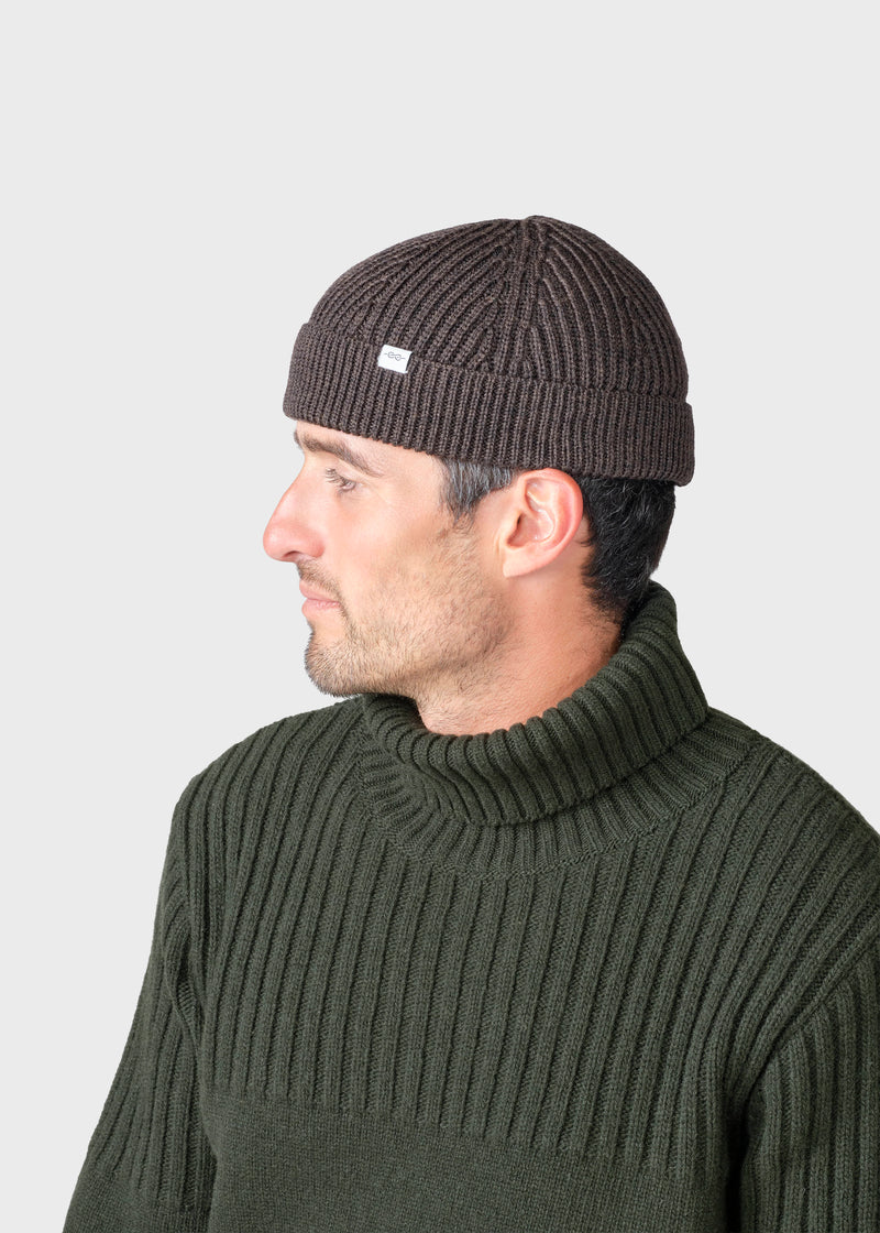 Klitmøller Collective ApS Fine short beanie Beanies Taupe