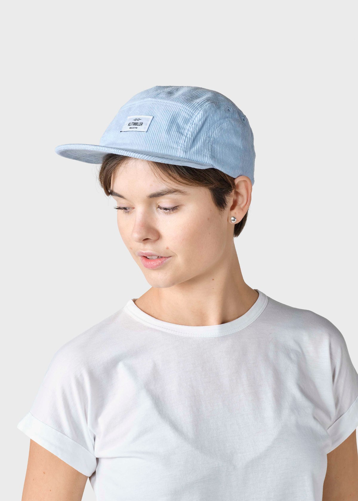 Klitmøller Collective ApS Five panel corduroy cap Caps Light blue