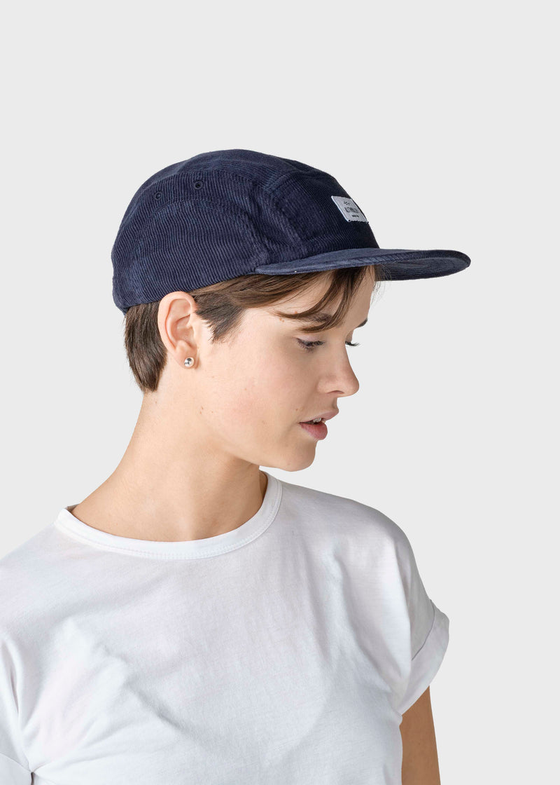 Klitmøller Collective ApS Five panel corduroy cap Caps Navy