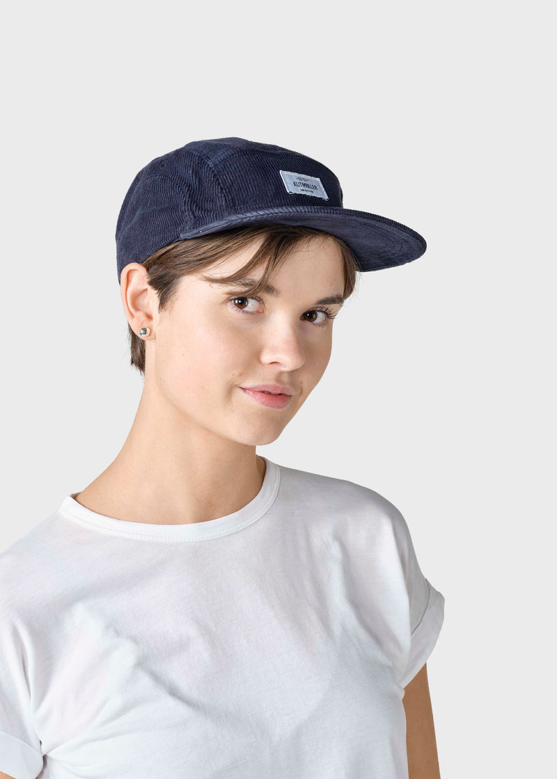 Klitmøller Collective ApS Five panel corduroy cap Caps Navy