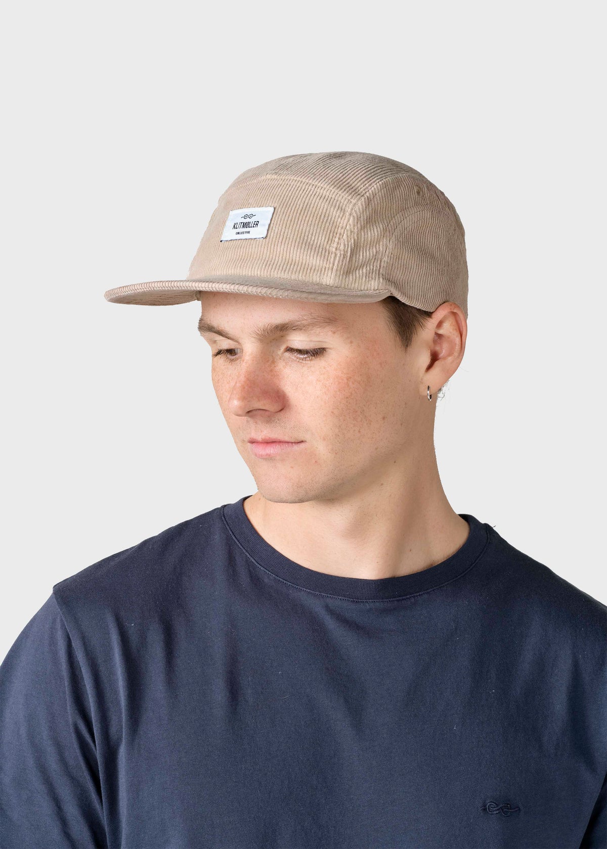 Klitmøller Collective ApS Five panel corduroy cap Caps Sand