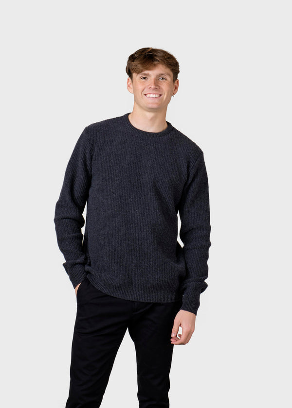 Klitmøller Collective ApS Frede knit Knitted sweaters Anthracite