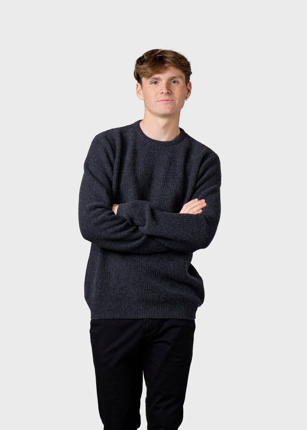 Klitmøller Collective ApS Frede knit Knitted sweaters Anthracite