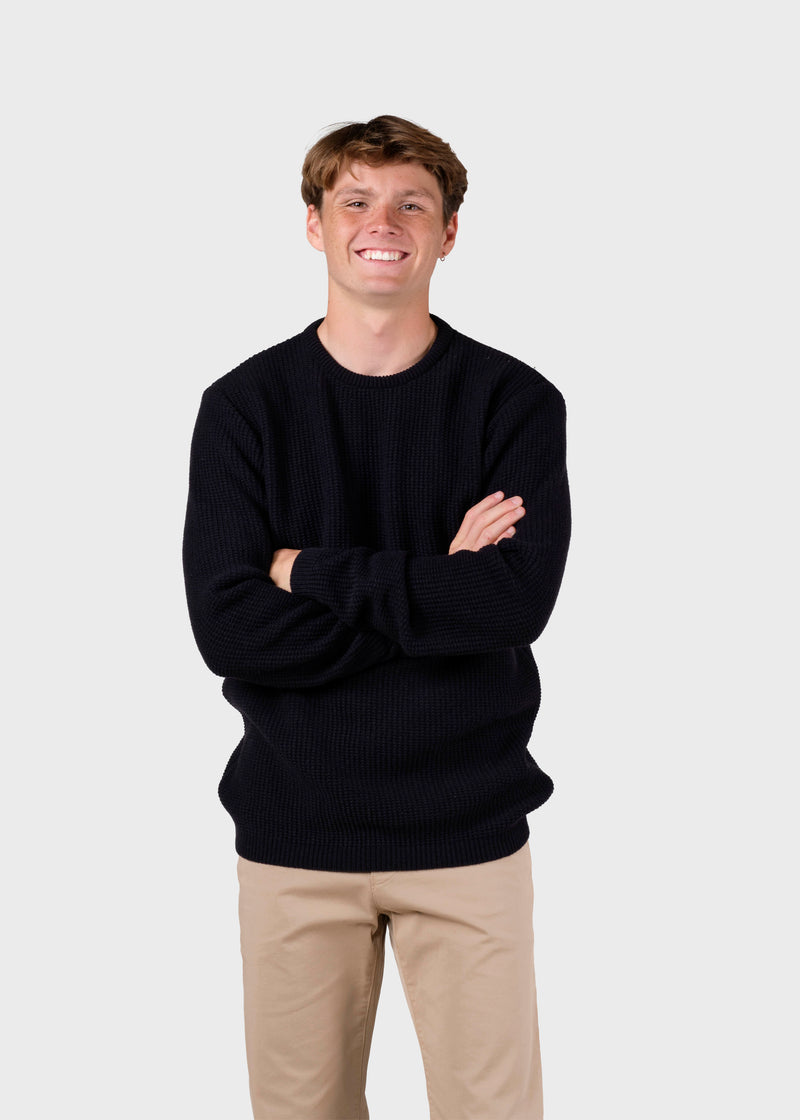 Klitmøller Collective ApS Frede knit Knitted sweaters Black