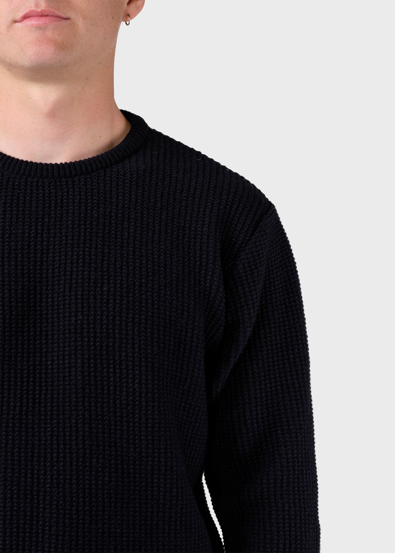 Klitmøller Collective ApS Frede knit Knitted sweaters Black