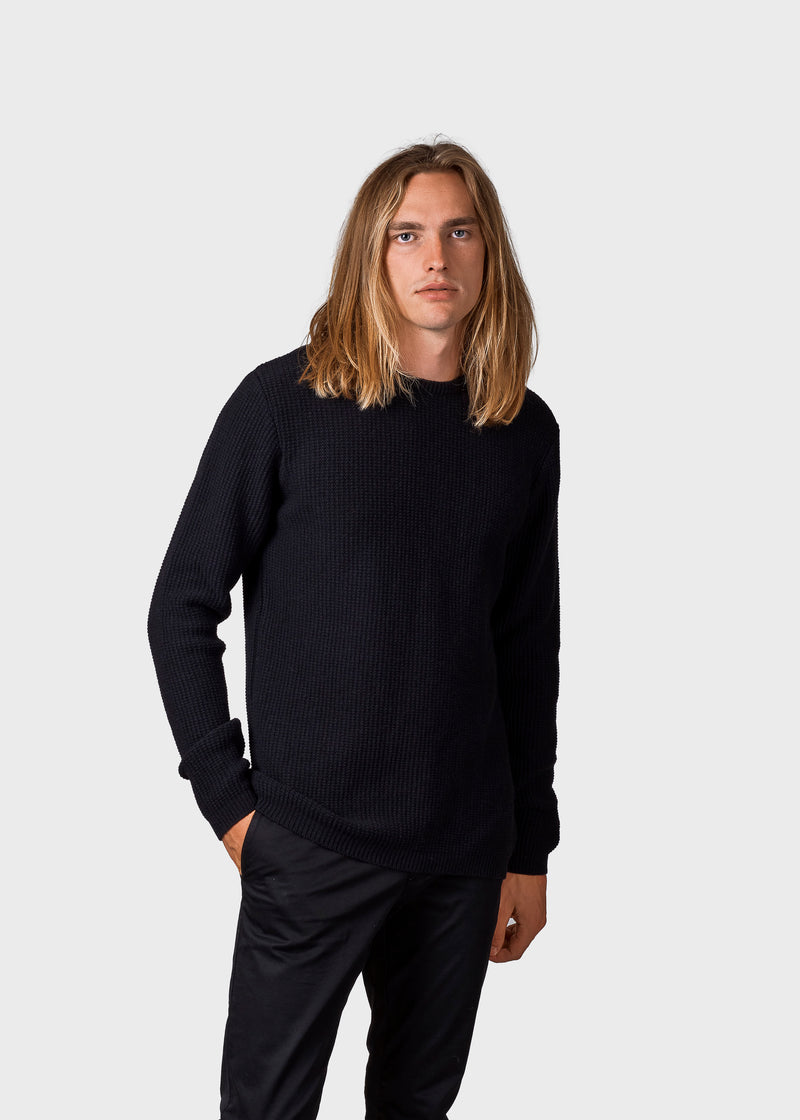 Klitmøller Collective ApS Frede knit Knitted sweaters Black