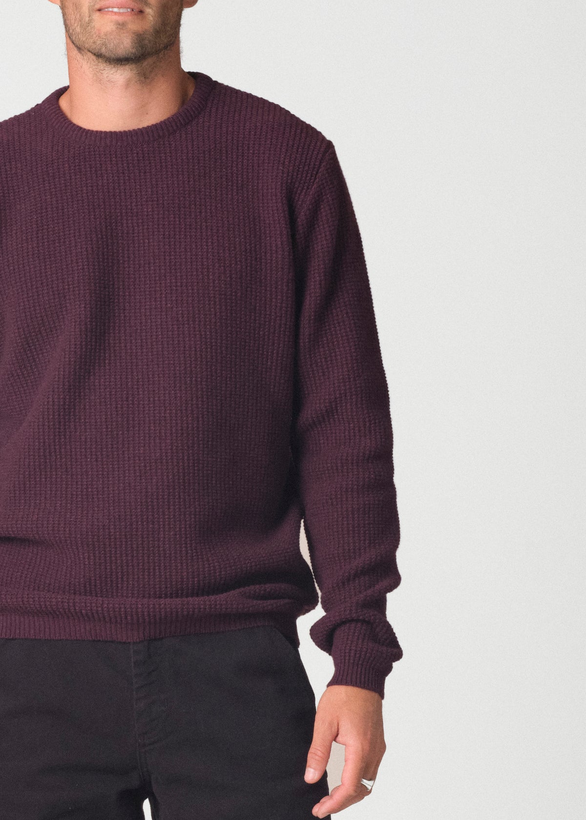 Klitmøller Collective ApS Frede knit Knitted sweaters Burgundy