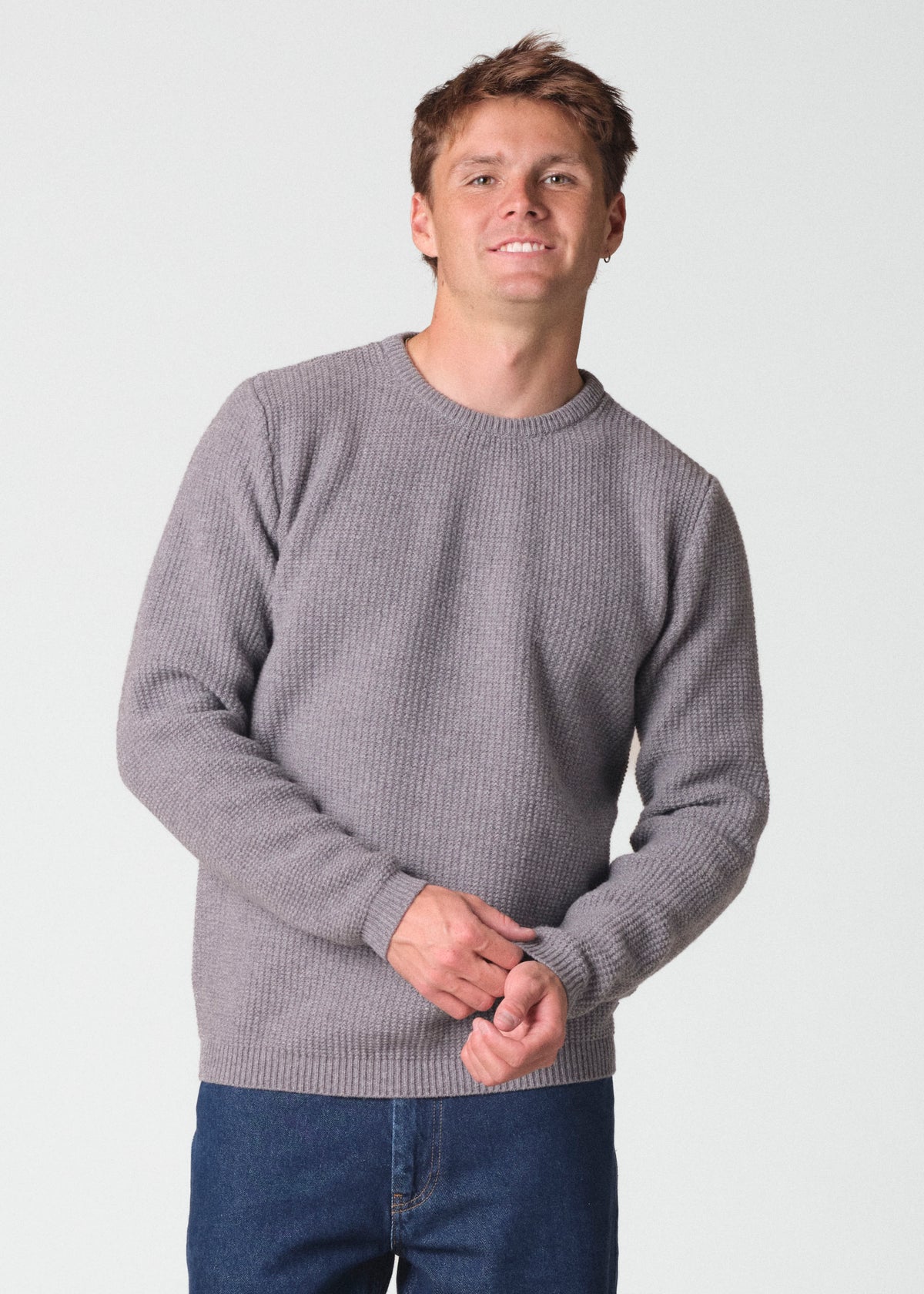 Klitmøller Collective ApS Frede knit Knitted sweaters Light grey
