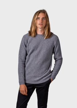 Klitmøller Collective ApS Frede knit Knitted sweaters Light grey