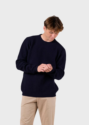 Klitmøller Collective ApS Frede knit Knitted sweaters Navy