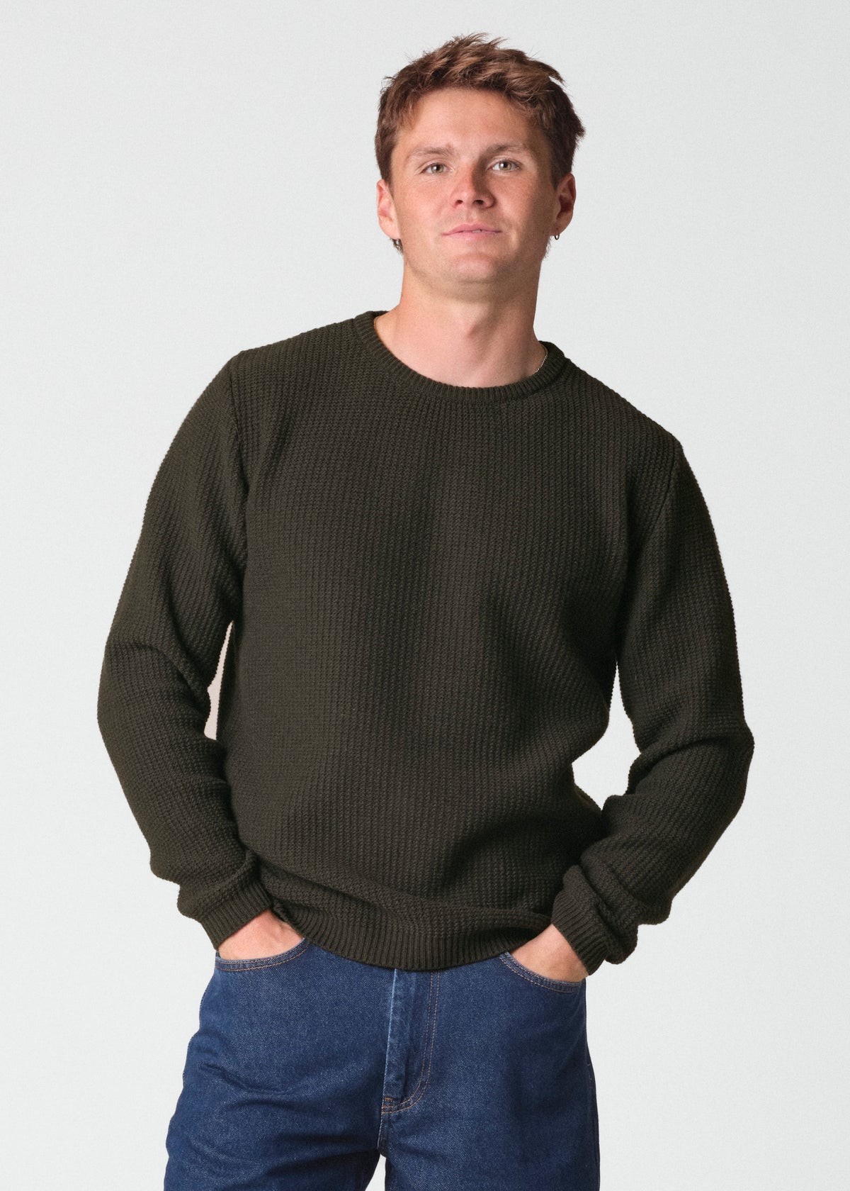 Klitmøller Collective ApS Frede knit Knitted sweaters Olive