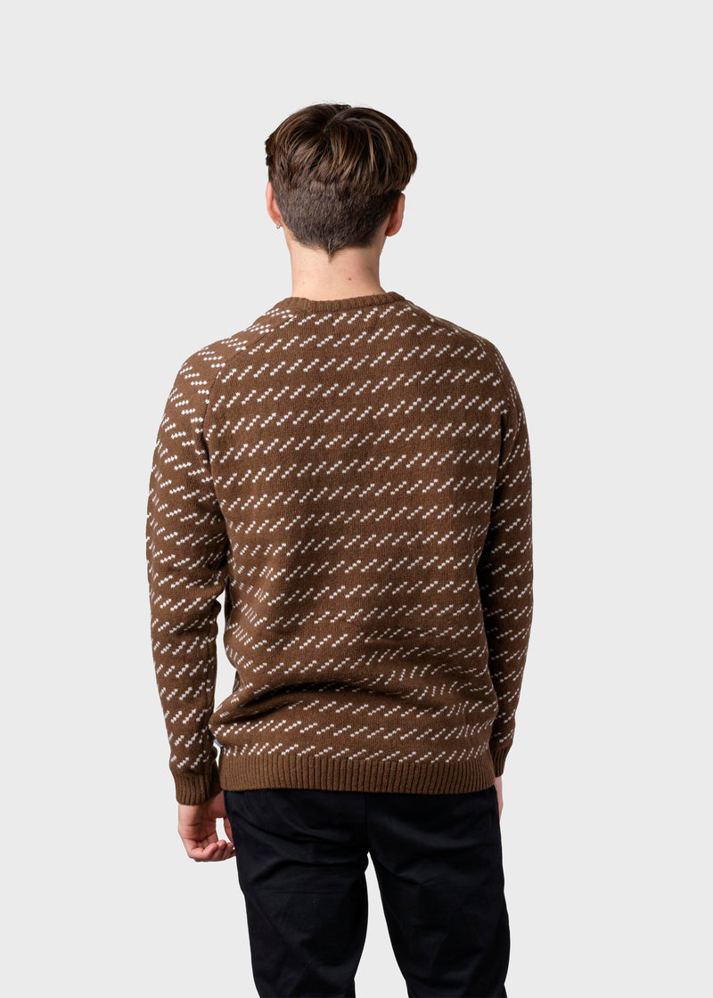 Klitmøller Collective ApS Geir knit Knitted sweaters Coffee/cream
