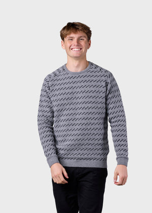 Klitmøller Collective ApS Geir knit Knitted sweaters Light grey/black