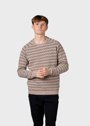 Klitmøller Collective ApS Geir knit Knitted sweaters Sand/navy