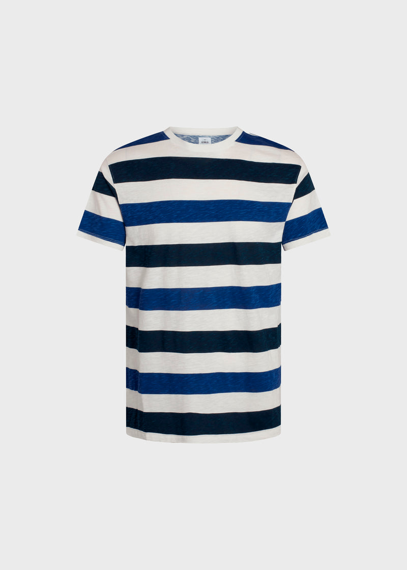 Klitmøller Collective ApS George tee T-Shirts Cream/navy/ocean