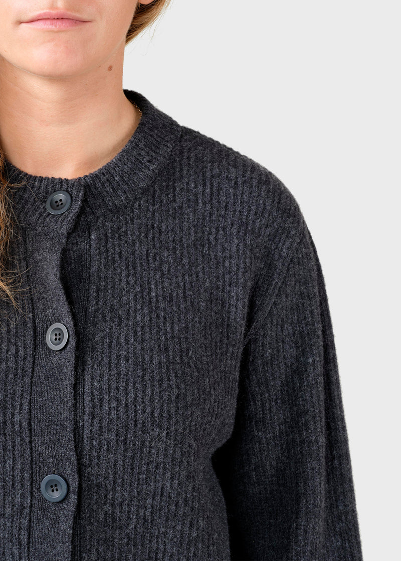Klitmøller Collective ApS Gerda knit cardigan Knitted sweaters Anthracite