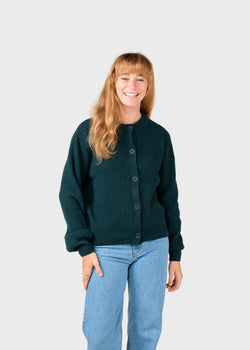 Klitmøller Collective ApS Gerda knit cardigan Knitted sweaters Moss Green