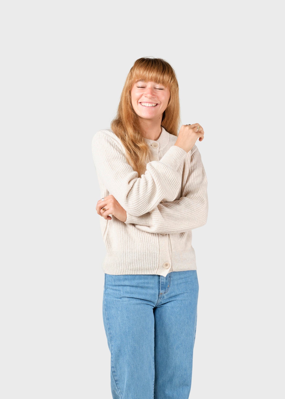 Klitmøller Collective ApS Gerda knit cardigan Knitted sweaters Pastel sand