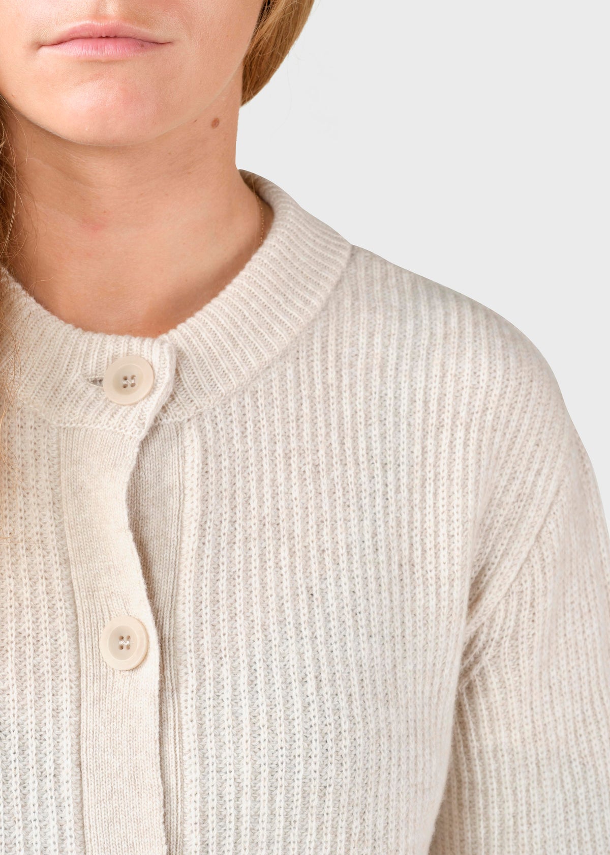 Klitmøller Collective ApS Gerda knit cardigan Knitted sweaters Pastel sand