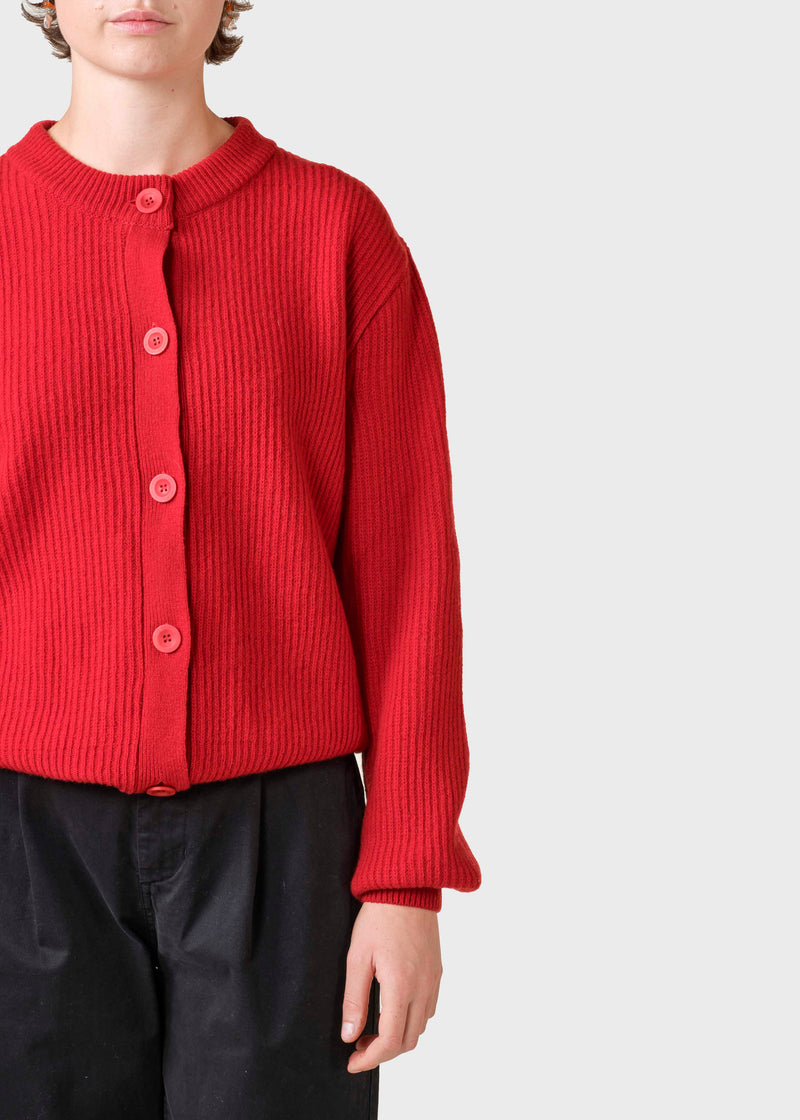 Klitmøller Collective ApS Gerda knit cardigan Knitted sweaters Red