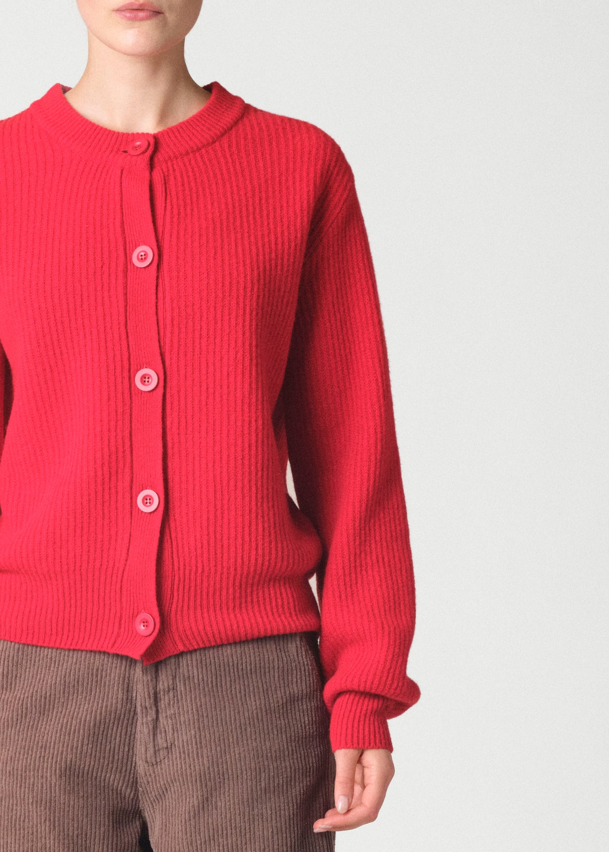 Klitmøller Collective ApS Gerda knit cardigan Knitted sweaters Red