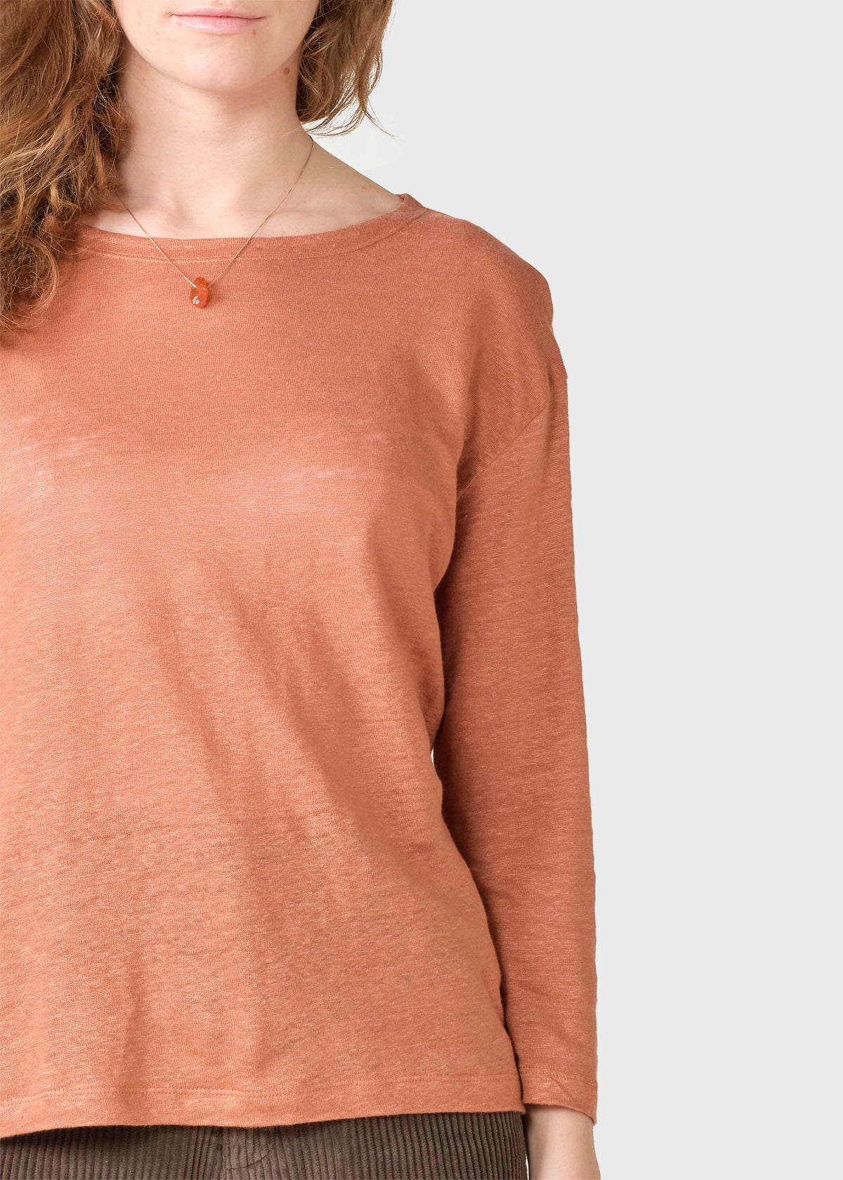 Klitmøller Collective ApS Gudrun LS tee T-Shirts Burnt Sienna