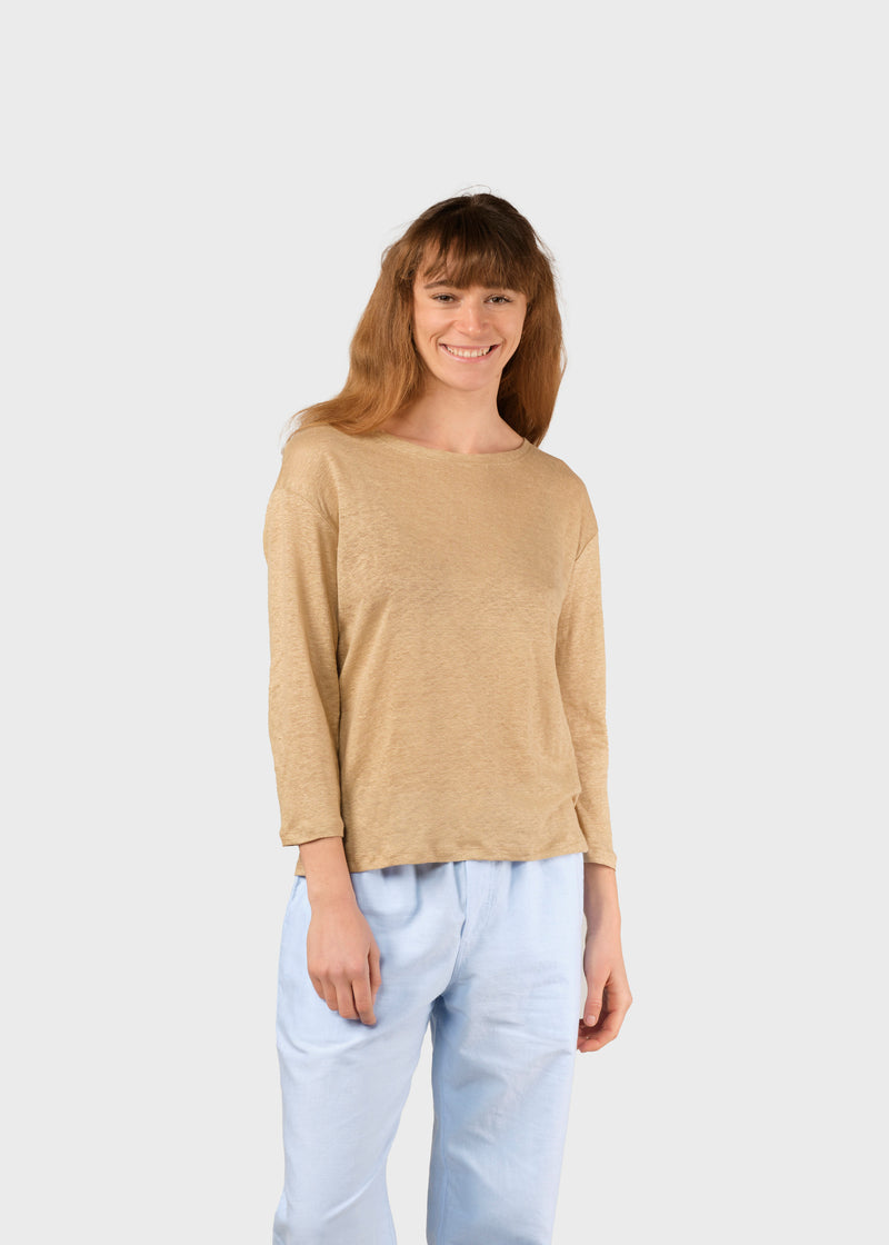 Klitmøller Collective ApS Gudrun LS tee T-Shirts Sand