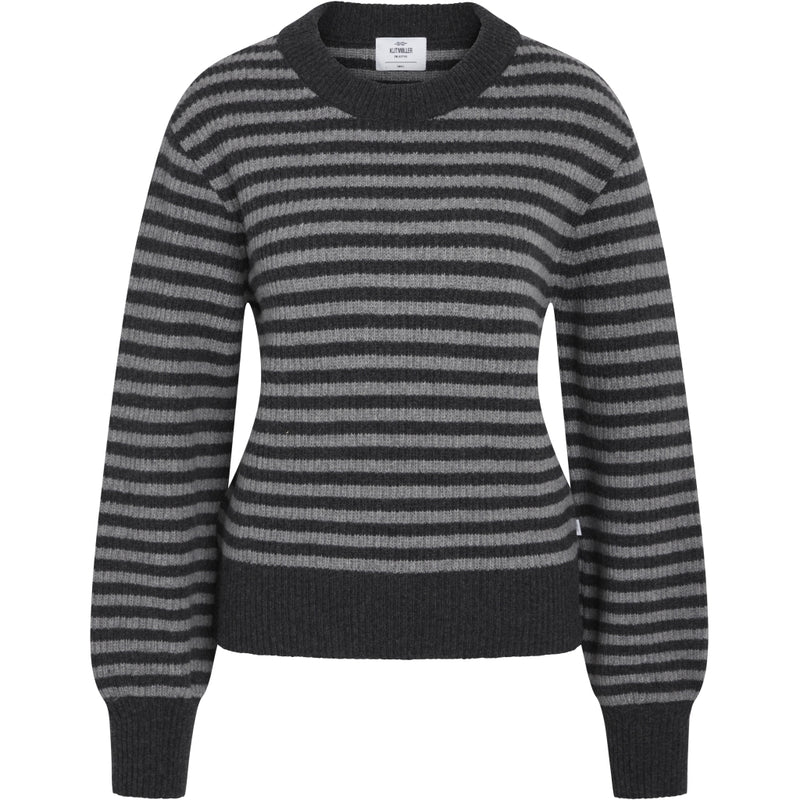 Klitmøller Collective ApS Gunilla knit Knitted sweaters Anthracite/light grey