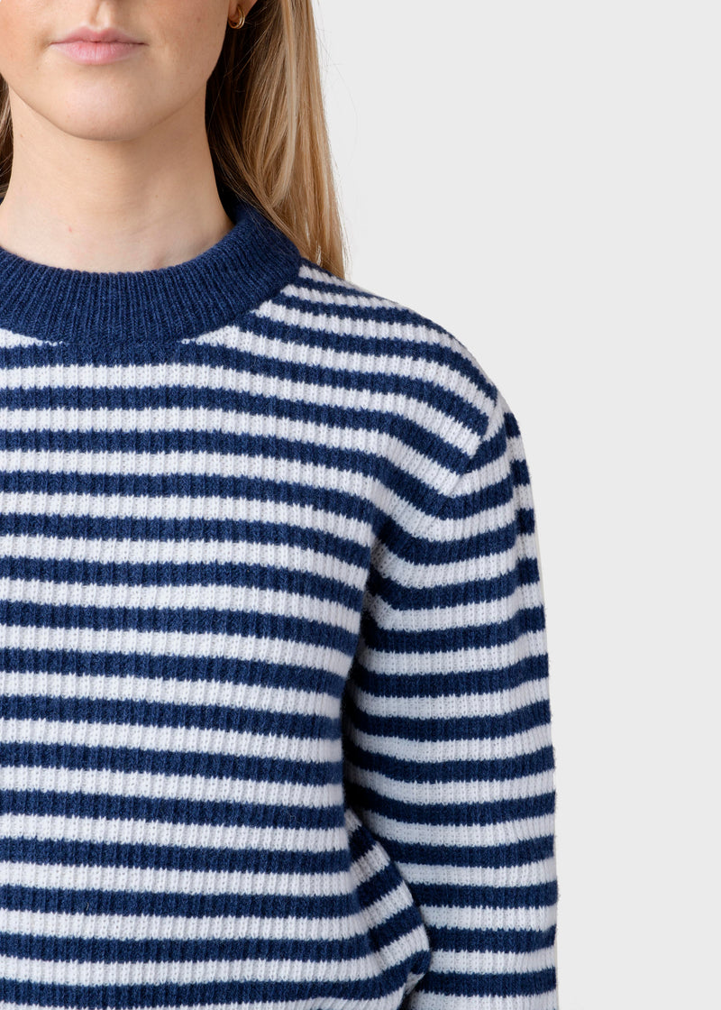 Klitmøller Collective ApS Gunilla knit Knitted sweaters Deep blue/cream