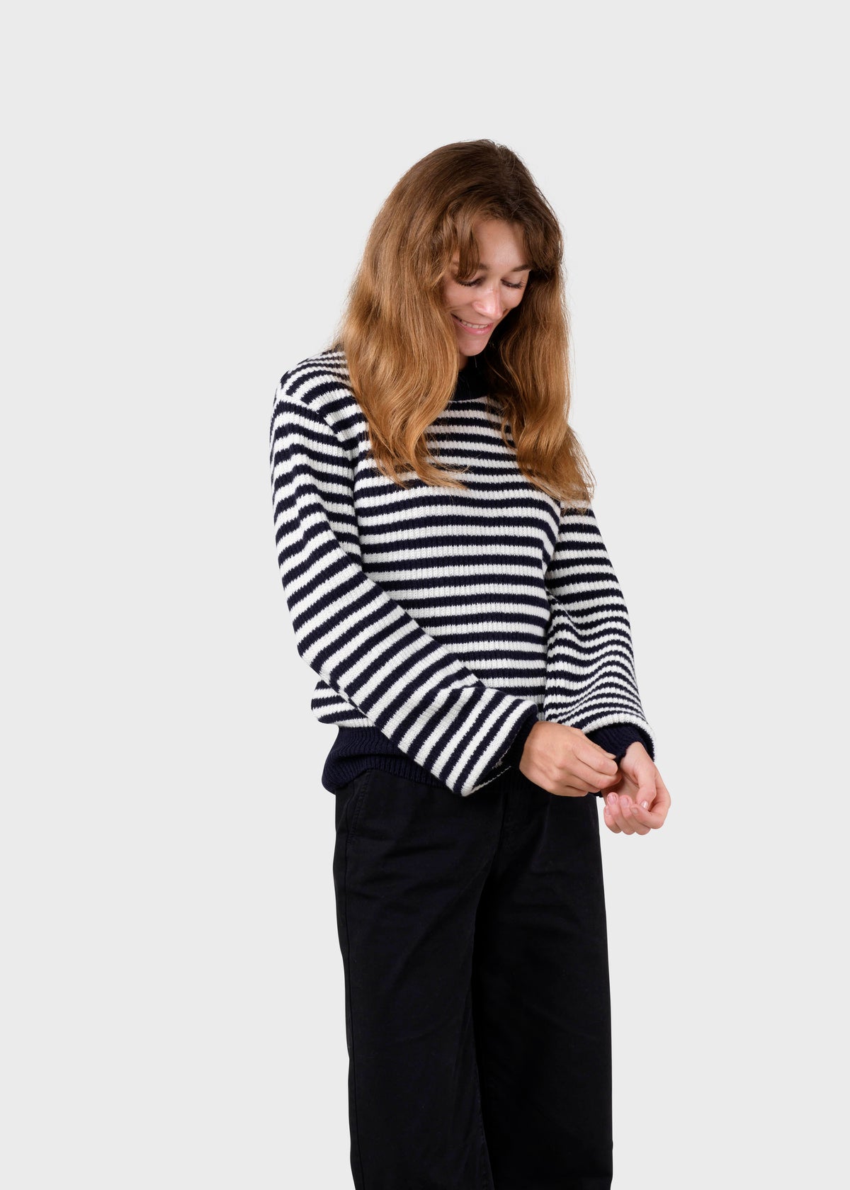 Klitmøller Collective ApS Gunilla knit Knitted sweaters Navy/cream