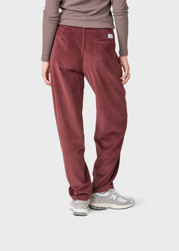 Klitmøller Collective ApS Gwen jumbo corduroy pant Pants Burgundy