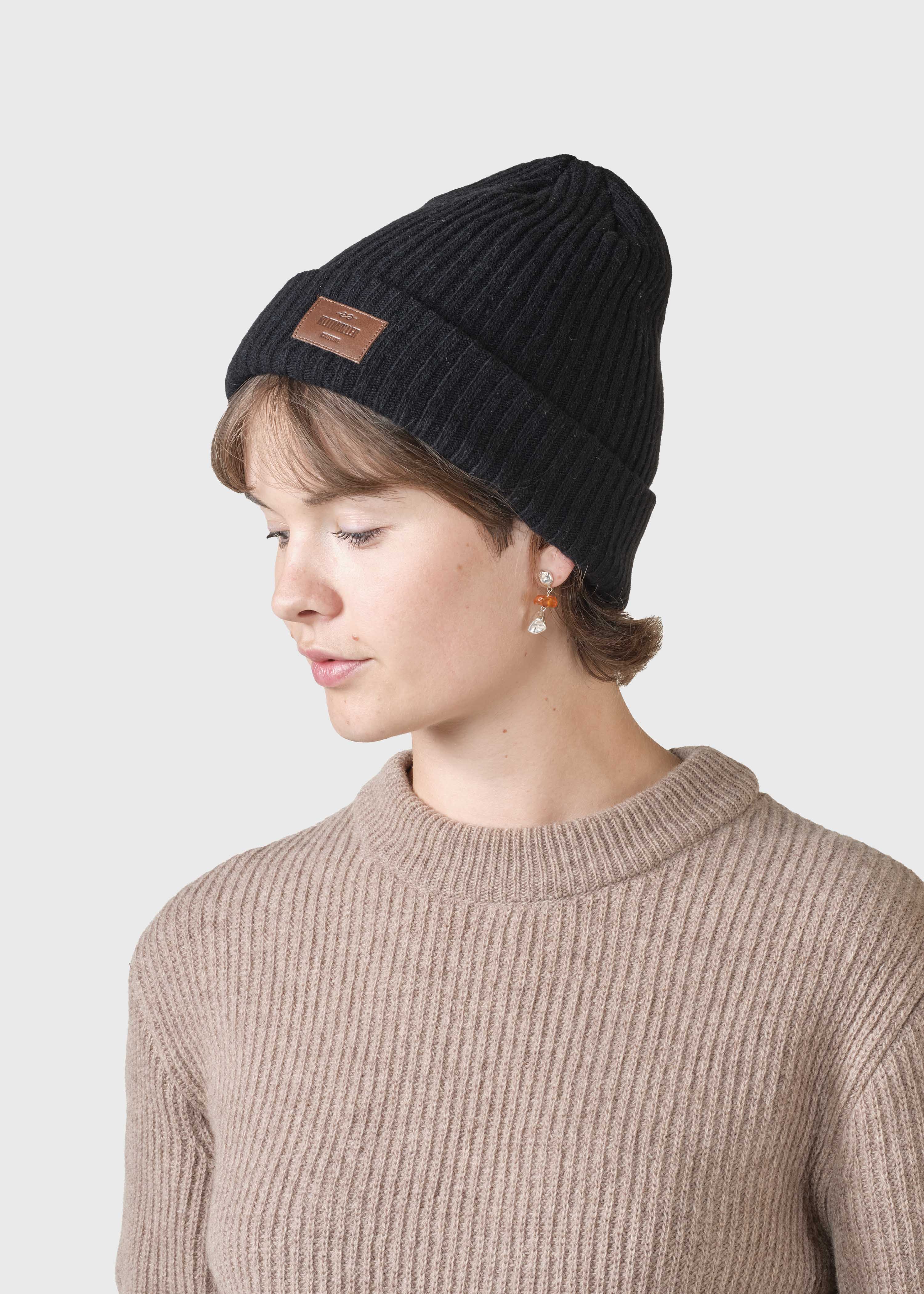 Heavy rib beanie - Black – klitmollercollective.com