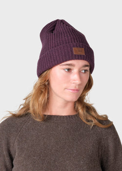 Klitmøller Collective ApS Heavy rib beanie Beanies Burgundy