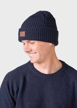 Klitmøller Collective ApS Heavy rib beanie Beanies Navy