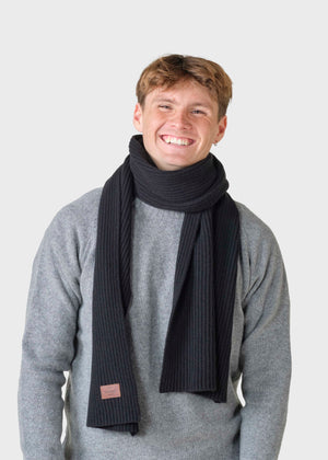 Heavy rib scarf - Black