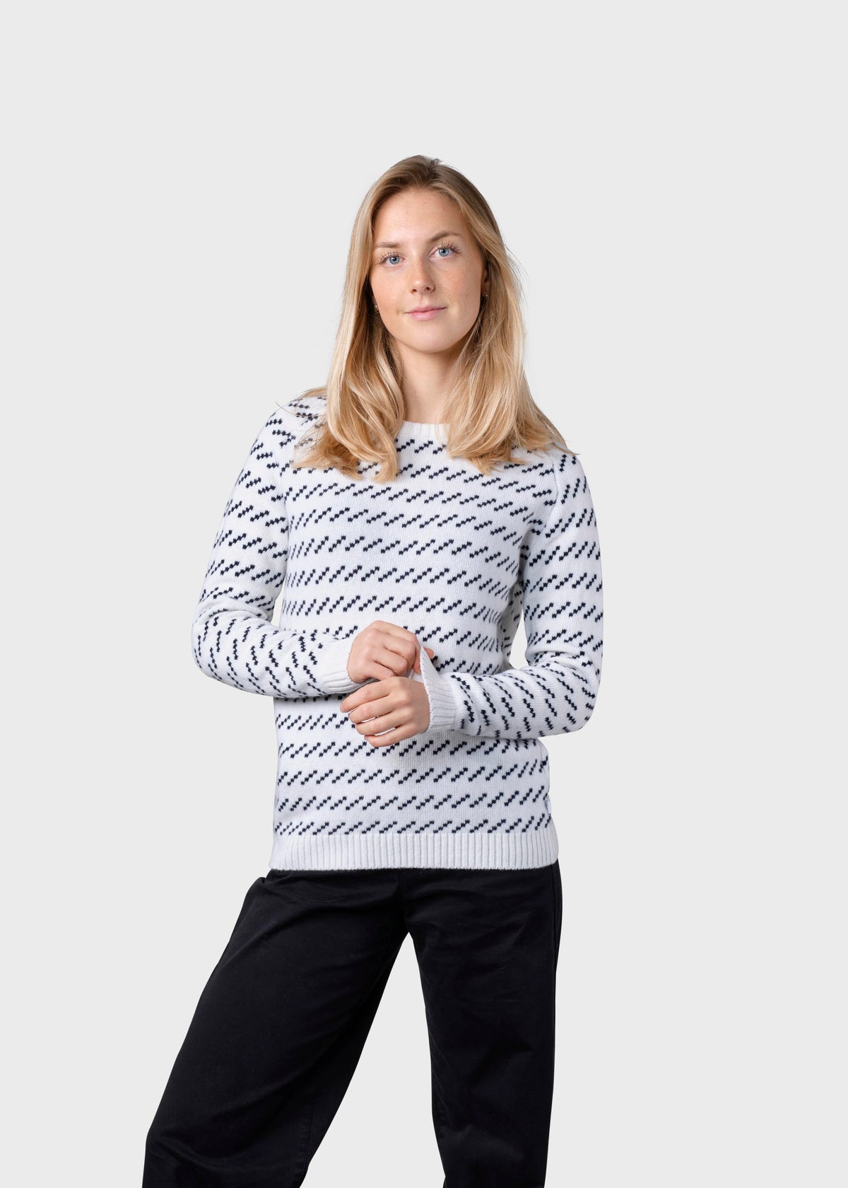 Klitmøller Collective ApS Hilda knit Knitted sweaters Cream/navy