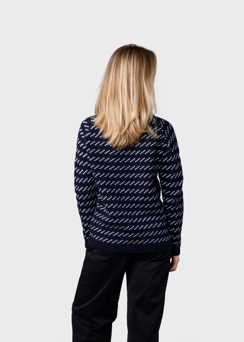 Klitmøller Collective ApS Hilda knit Knitted sweaters Navy/cream