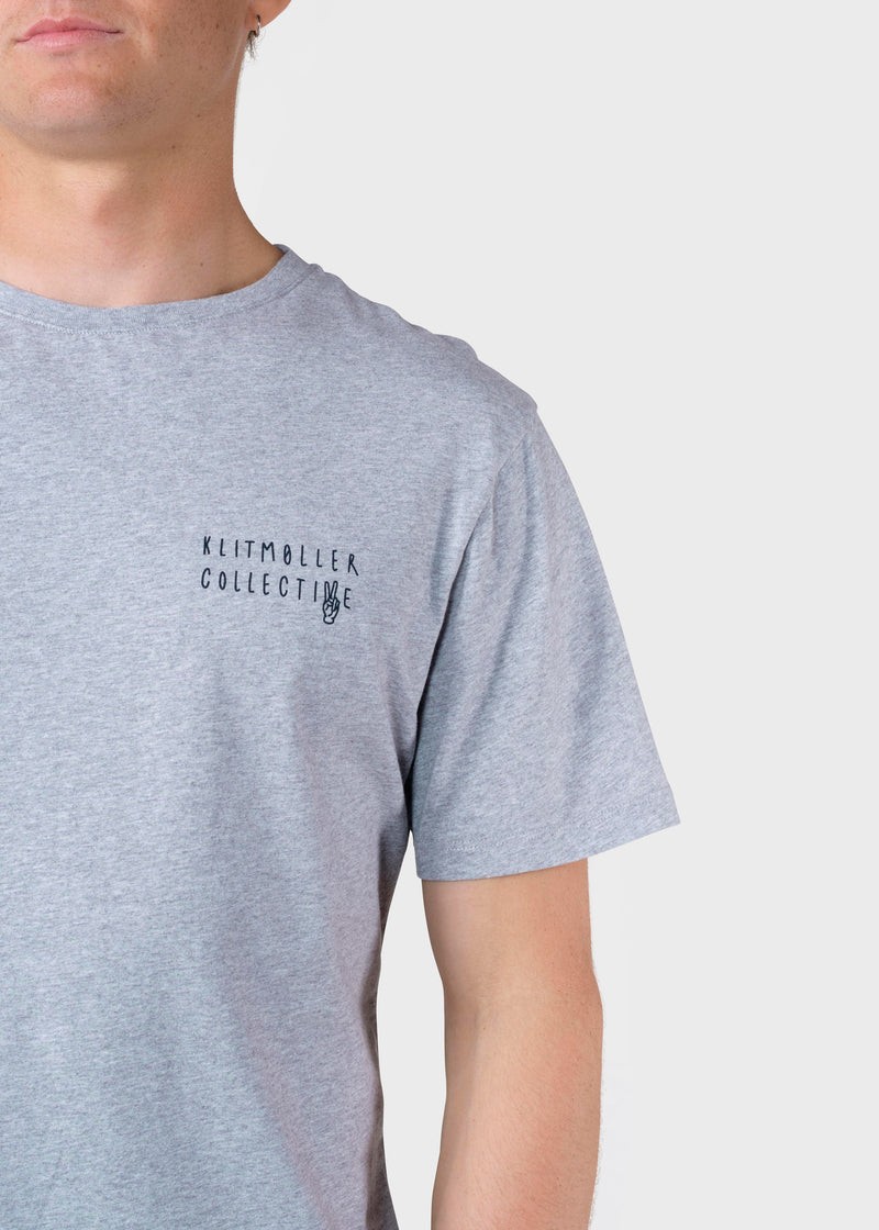 Klitmøller Collective ApS Hjalte tee T-Shirts Grey melange
