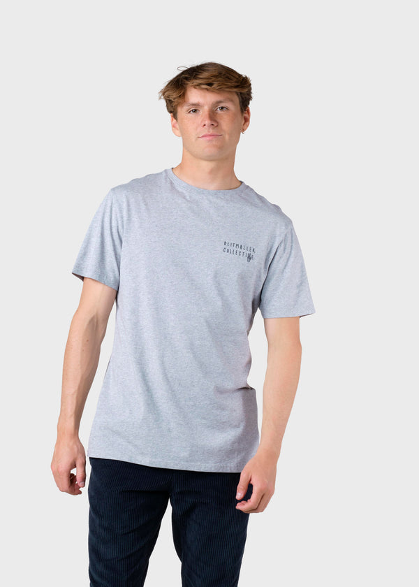 Klitmøller Collective ApS Hjalte tee T-Shirts Grey melange