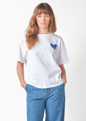 Klitmøller Collective ApS Holly tee OCS T-Shirts White/surf blue