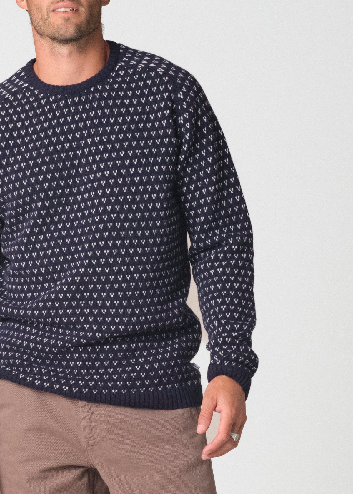 Klitmøller Collective ApS Hugo knit Knitted sweaters Navy/cream