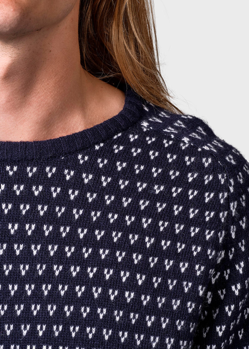 Klitmøller Collective ApS Hugo knit Knitted sweaters Navy/cream