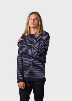 Klitmøller Collective ApS Hugo knit Knitted sweaters Navy/cream