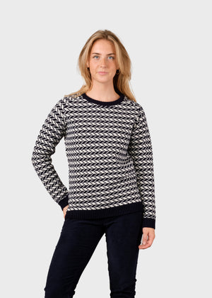 Ida knit - Navy/cream