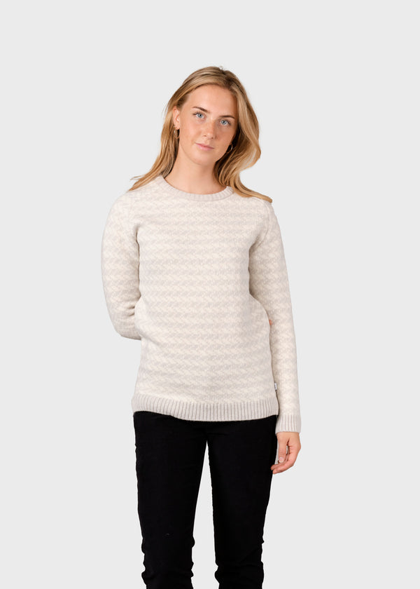 Klitmøller Collective ApS Ida knit Knitted sweaters Pastel grey/cream