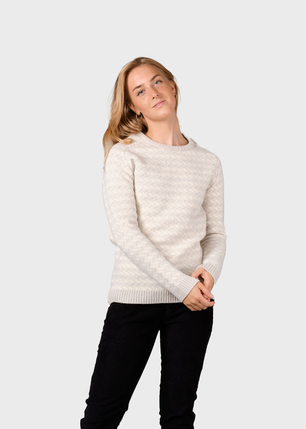Klitmøller Collective ApS Ida knit Knitted sweaters Pastel grey/cream