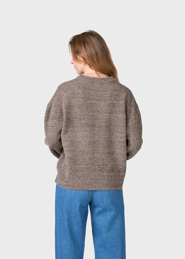 Klitmøller Collective ApS Ingelise knit Knitted sweaters Taupe melange