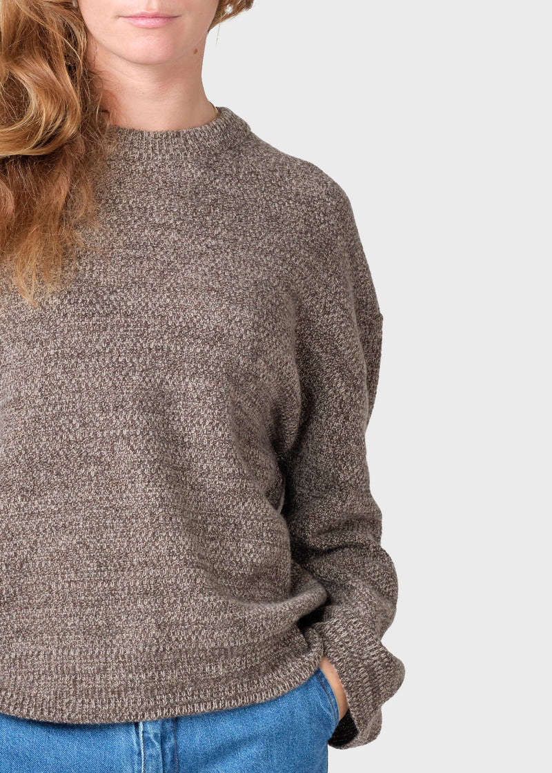 Klitmøller Collective ApS Ingelise knit Knitted sweaters Taupe melange
